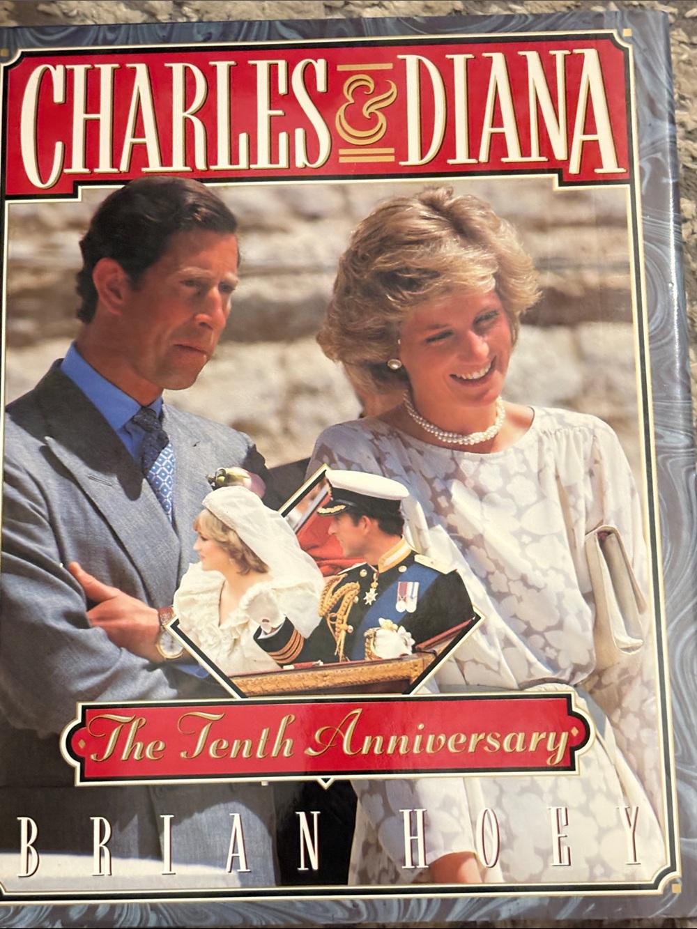 Charles & Diana The Tenth Anniversary Commemorative Book - Red